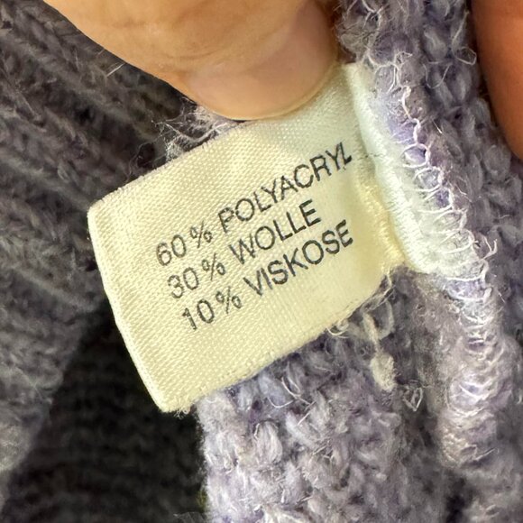 Vintage German-made wool blend grandpa sweater - women's M - Picture 5 of 10